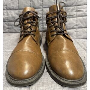 Unlisted By Kenneth Cole Men’s Roll With It Brown Ankle Boot, Lace Up, Size 9